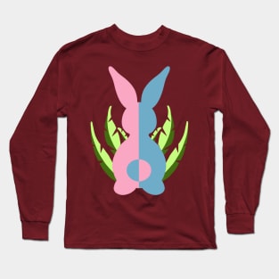 Easter Bunny Pink & Teal Long Sleeve T-Shirt